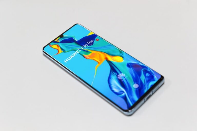 Belgrade, Serbia - April 05, 2019: Huawei P30 Pro mobile smartphone is displayed on an isolated white background. photo credit: Getty GETTY