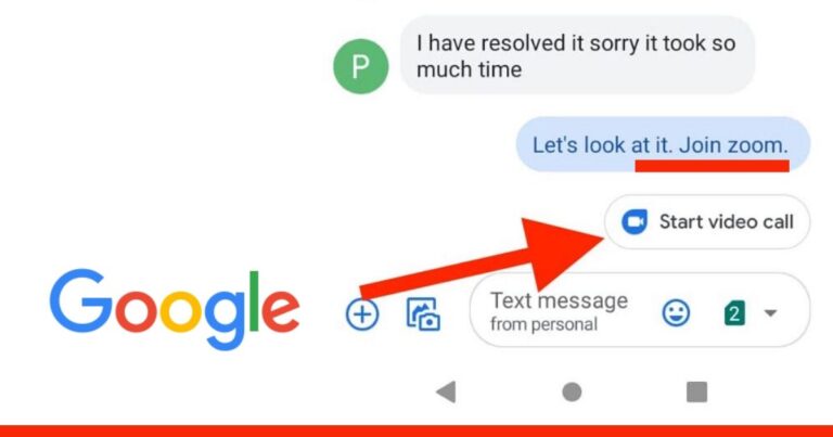 Google shamelessly puts “Duo Start Video Call” link when mentioned “ZOOM” on Android.