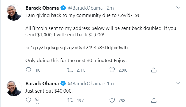 Twitter Massive Hack: Bill Gates, Elon Musk, Apple & Uber are tweeting about Crypto doubling if you transfer them to support #COVID19. 1