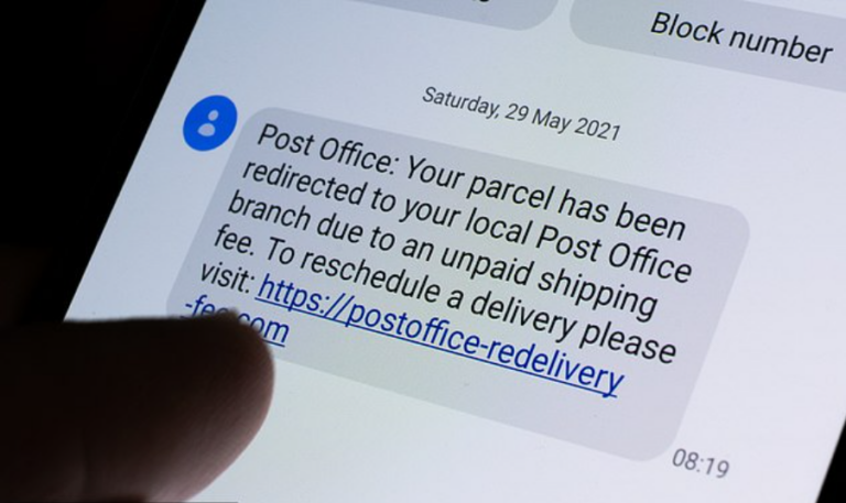 Con-tricks involving parcel delivery SMS are now the most prevalent