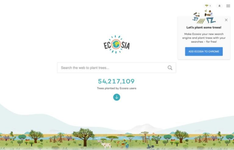 ‘Ecosia’, a sustainable search engine, is gaining traction on the internet