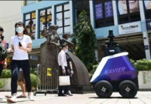 Singapore is experimenting with patrol robots to deter antisocial behavior