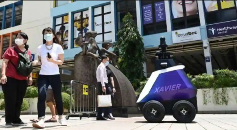 Singapore is experimenting with patrol robots to deter antisocial behavior