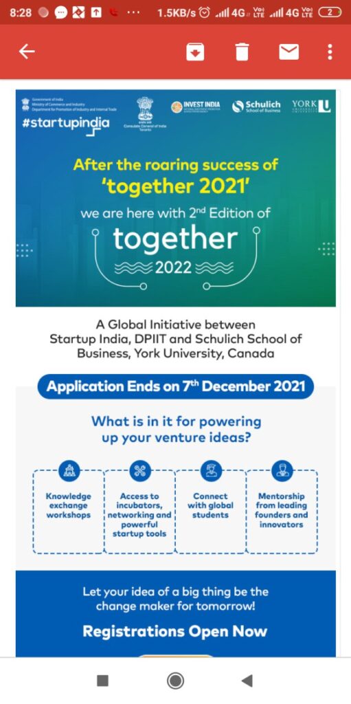 Make your dream come true with Startup India's new initiative "Together 2022" 1