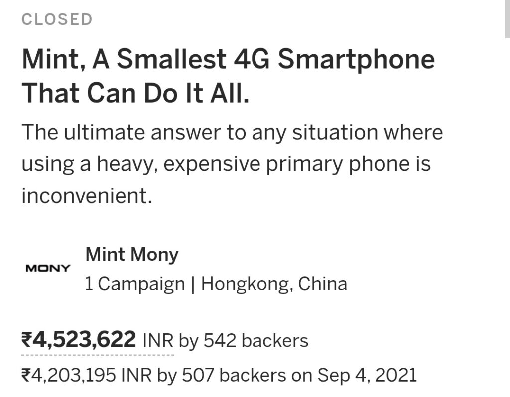 Yet another scam from a Chinese Smartphone Company via an infamous site, IndieGoGo 1